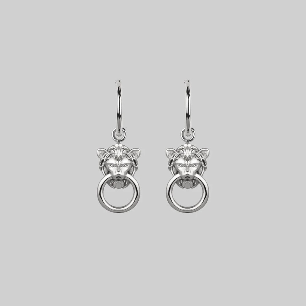 Regalrose Mini Anwar Lion Knocker Hoop Earrings